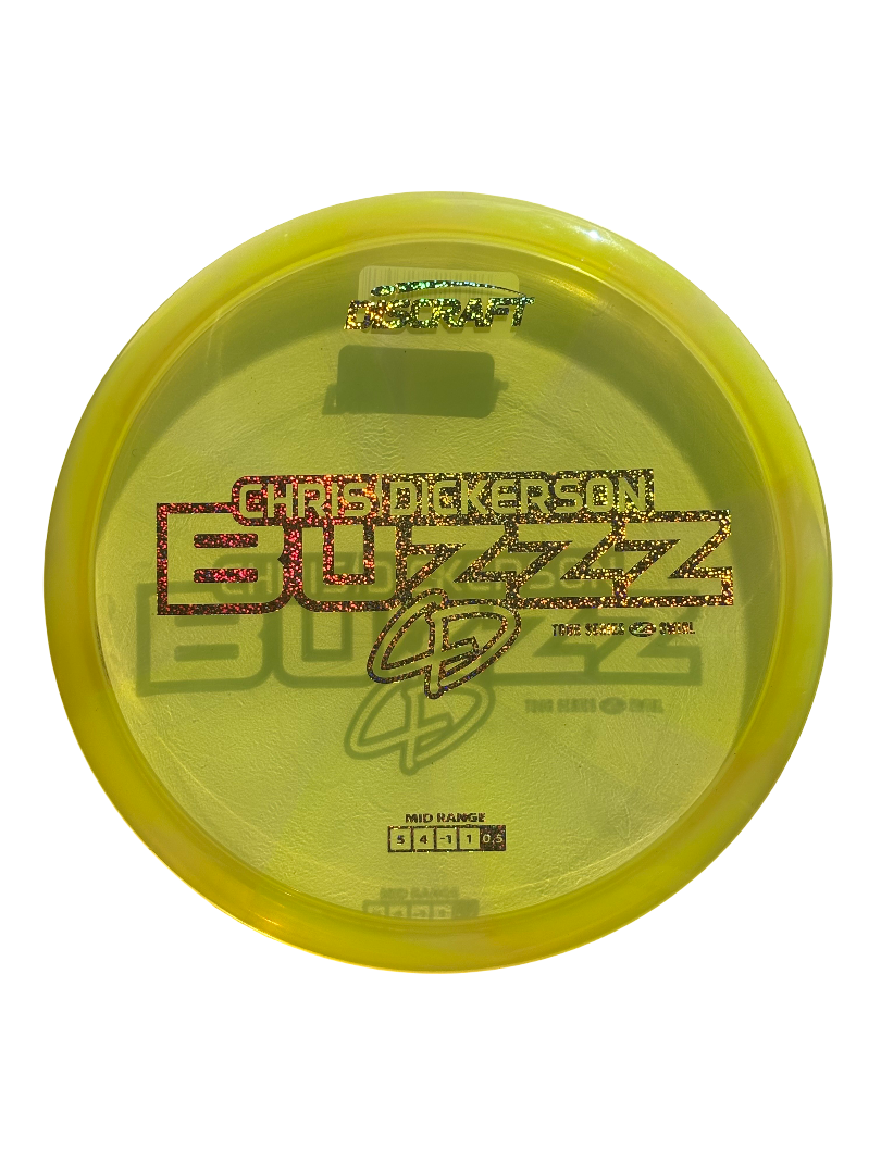 Z Swirl Buzzz Chris Dickerson Tour Series 2025 discgolfdisc gul från DiscSpot i Sverige, idealisk för kontroll och fart