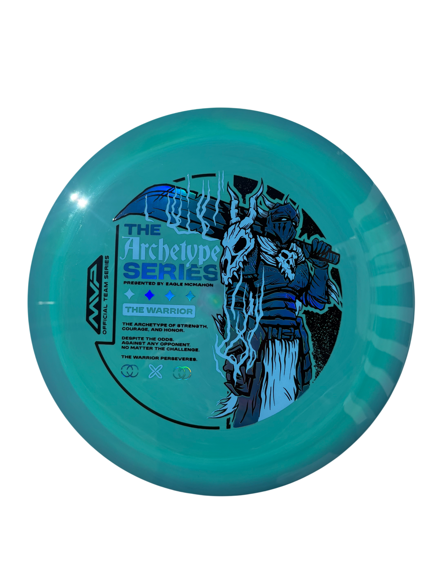 Närbild Streamline Neutron Engine Archetype Series Warrior Eagle McMahon distance driver disc golf Discspot