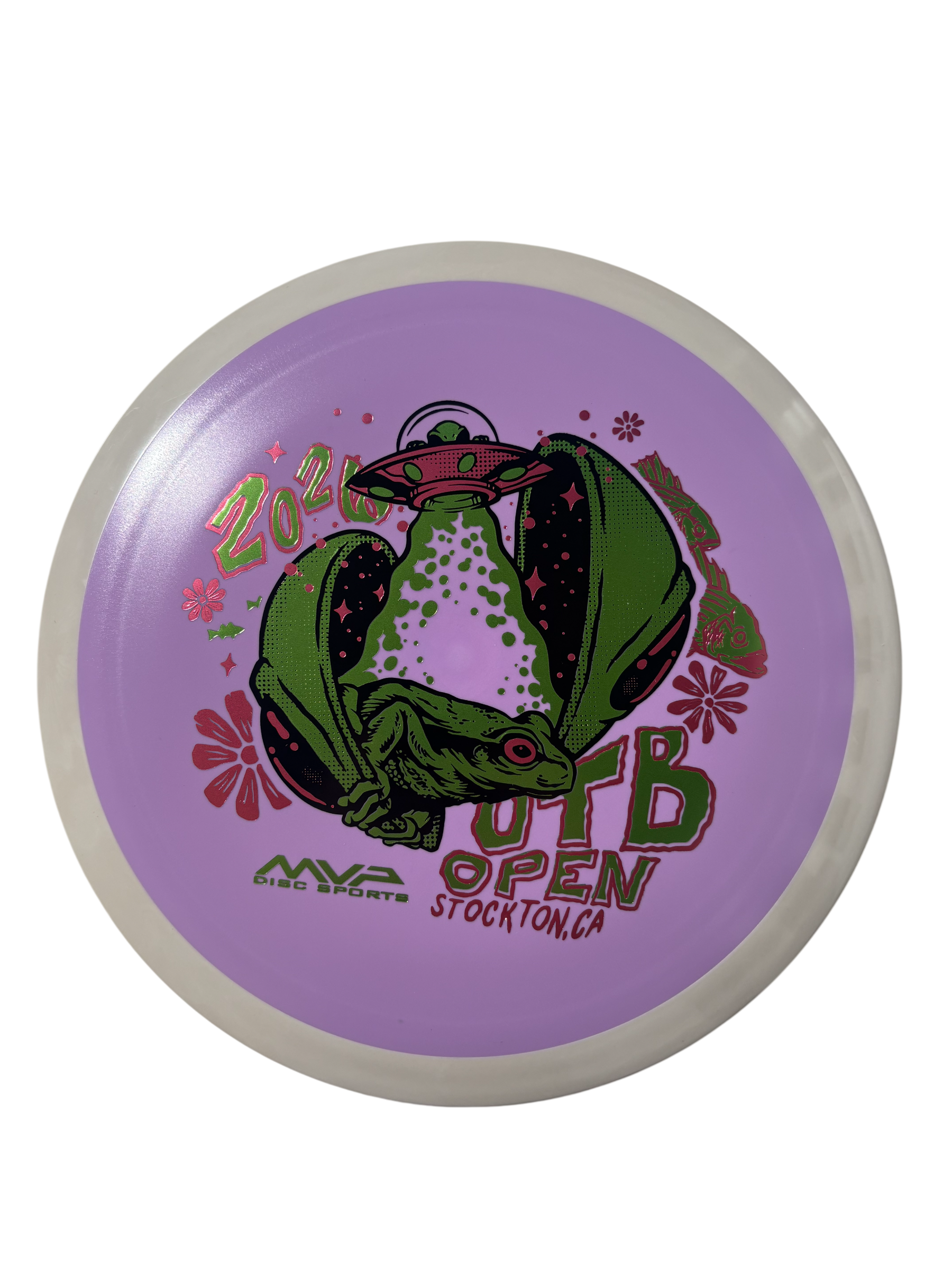 Närbild MVP Fission Delirium OTB Open disc golf distance driver Discspot