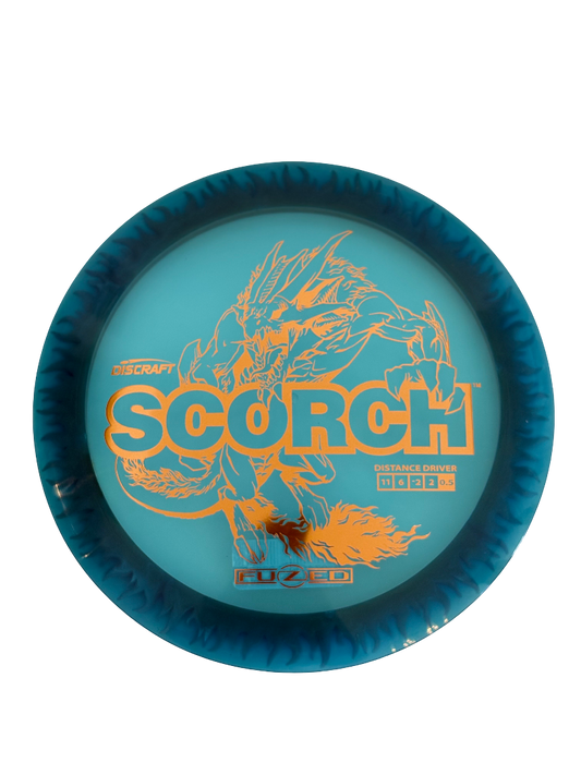 Blå FuZed Line Scorch discgolfdisc från DiscSpot i Sverige, perfekt för spelare som vill ha noggrann kontroll