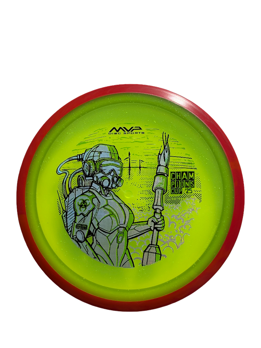 MVP Particle Glow Proton Virus Champions Cup 2025 discgolfdisc från DiscSpot i Sverige, glow-effekt för precision och kontroll