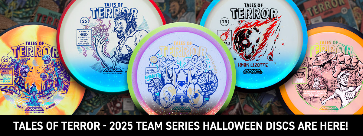 Discspot säljer MVP Tales of Terror 2025 Halloween discgolf discs, limited team series