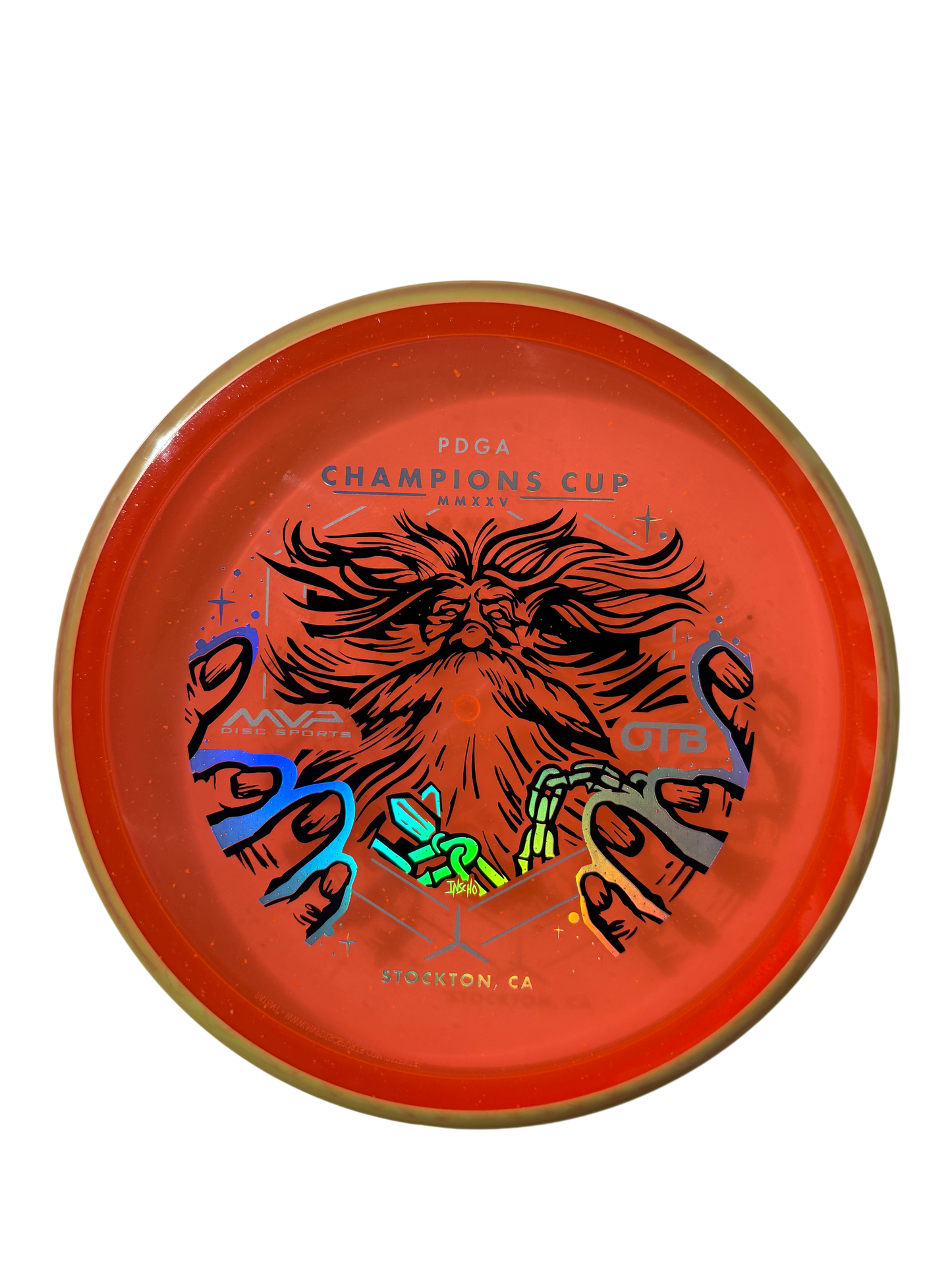 Närbild Axiom Particle Proton Hex OTB Open Edition disc golf midrange Discspot